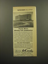 1959 La Concha Hotel Ad - Puerto Rico's winning fall combination picture
