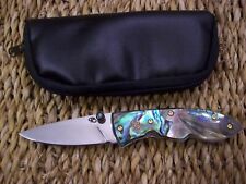 CUSTOM THAILAND KNIFE / HAND FINISHED BLACK MOTHER OF PEARL / ABALONE / NOS 2019 picture