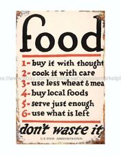 1917 food don't waste it metal tin sign garage metal signs picture