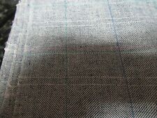 Herbert Gladson Ltd. 50% Linen/50% cotton grey plaid mens suit fabric 2 1/4 yds picture