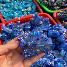 50-120g Top Natural Blue Titanium VUG Quartz Gemstone Mineral Crystal Cluster picture