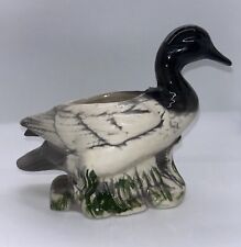 Vintage Duck Goose Ceramic Planter Vase Grey White GrannyCore  Grandpa Chic picture