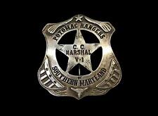 Vintage OBSOLETE Sterling Silver Potomac Rangers Maryland Marshal Badge 32.88gr picture