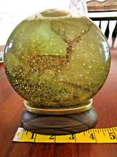 Vtg Glitter Deer Globe picture
