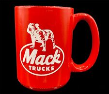 Vintage MACK TRUCK Coffee Mug Original 70's Super Rare Red/White XL picture