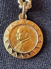 ANTIQUE JOANNES XXIII PONT.MAX. MEDAL CDF ITALY WITH CHAIN,NON GOLD. picture
