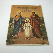 1934 Children's Story Of Jesus Mary Joseph Whitman Vintage Illustrated Rough C8  picture