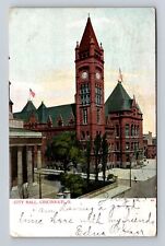 Cincinnati OH-Ohio, City Hall, Antique, Vintage c1906 Souvenir Postcard picture