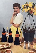 Vintage 1954 Halloween COKE Bottle Witch Decorations Retro Coca Cola Pause Mag picture