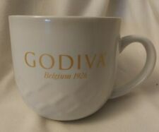 Godiva Belgium 1926 White Gold Large Oversized 16 Oz Ceramic Coffee Cup Mug Mint picture