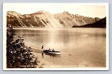 RPPC Crater Lake Oregon OR Motor Boating Boat Miller Photo Co 1912 Old Postcard picture