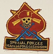 US Army 7th Special Forces Scout Death Before Dishonor Vietnam Patch picture