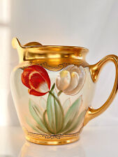 Antique Pickard China Twin Tulip Art Nouveau Porcelain Jug Pitcher SIGNED picture