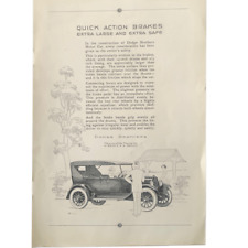 Vintage 1923 Dodge Quick Action Brakes Ad Advertisement picture