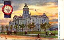 Oilette State Capitols Postcard Wyoming State Capitol in Cheyenne WY Unused picture