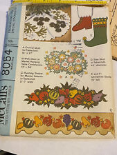 Vintage MCCalls Christmas Tree Skirt Stockings Crafts Printed Sewing Pattern picture