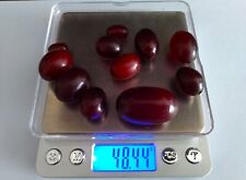 Antique Cherry Amber Bakelite Faturan Beads 48.4 grams picture
