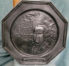 VINTAGE ROBERT MORRIS COMMEMORATIVE PEWTER PLATE INTERNATIONAL SILVER COMPANY picture