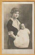Antique Real Picture Postcard Young Mother Surprised Baby, Modern Style, Welston picture