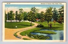 Salem OH-Ohio, Entrance To Country Club, Antique, Vintage c1943 Postcard picture