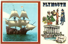 Plymouth Massachusetts Mayflower II 1984 American History Postmark Postcard picture