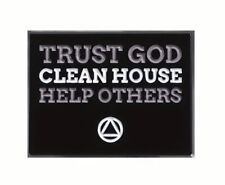 Trust God Clean House Help Others Lapel Pin AA, Alcoholics Anonymous, Recovery picture