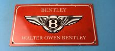 Vintage Bentley Sign - Porcelain Automobile Sign - Gas Car Pump Garage Auto Sign picture