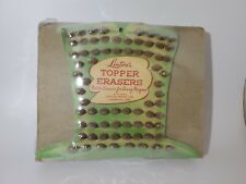 Vintage Linton's Topper Erasers Store Card Complete With Box 72 Erasers Top Hat  picture