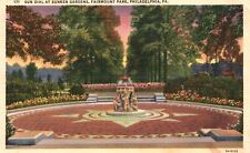 Vintage Postcard 1952 Sun Dial Sunken Gardens Fairmont Park Philadelphia Penna picture