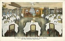 c1920 The Cabin Chop House Restaurant, Interior, Detroit, Michigan Postcard picture