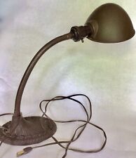 Vintage 1940’s Industrial DESK LAMP Cast Iron Gooseneck picture