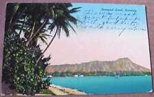 1930 Diamond Head Waikiki TH Hawaiian Islands Paradise Postcard picture