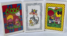Sealed Vintage Trump Card Decks 70s/80s - Apple Tree Kids, Gray Alley Cat, Cute picture