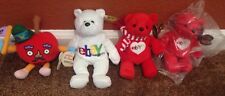 1999 Mr. Apple Ruby eBay Official Bean Bag Toy Stuffed Plush SET of Collectibles picture