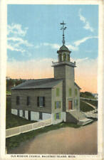 Mackinac Island,MI Old Mission Church Michigan G.H. Wickman Postcard Vintage picture