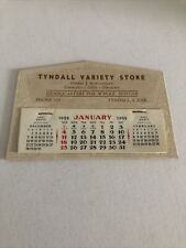 Vintage 1953 Tyndall Variety Store Desk Calendar Tyndall, South Dakota picture