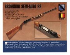 Browning Semi Auto 22 Rifle  Atlas Classic Firearms Card picture