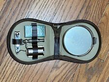 Vintage 1941 Gillette USA Safety Razor Travel Kit code L 4 Mirror Clipper & Case picture