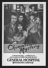 1985 ABC TV AD GENERAL HOSPITAL SOAP OPERA CHINATOWN MYSTERY picture