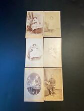6 Antique Victorian Cabinet Cards ~ 1870's/1890's ~ picture