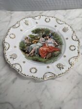 Vintage Antique Royal Saxe Germany Porcelain Portrait Plate Jupiter & Callisto picture