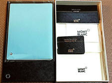 MONTBLANC Calf leather Diary Cover Notebook Cover Notebook Cover Blue Green picture
