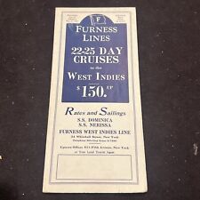 vintage Furness Lines 22-25 Day Cruises to the West Indies pamphlet 1935 FD19 picture