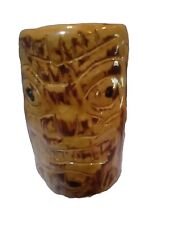 Trader Vic's Hawaii Ceramic Pottery Tiki Cup Yellow Brown 5.5