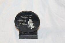 Vintage Solid Marble Serenity Prayer Paperweight God Grant Me The Serenity To... picture