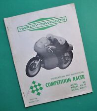 Original 1950's-1964 Harley Service Manual KR KRTT XLRTT Motorcycle Racing Book picture