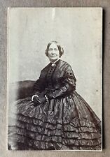 Antique Victorian CDV Photo Pretty Older Lady Woman Boston, Massachusetts picture