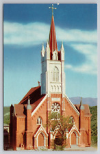 Postcard Exterior St Mary's Church Virginia City Nevada picture