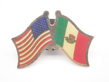 American Flag and Mexican Flag Vintage Lapel Pin picture