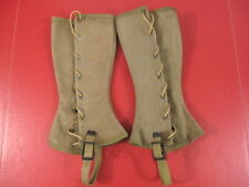 WWII USMC Marine Corps OD Green Canvas Leggins - Size Med - Date 1944 - Unissued picture